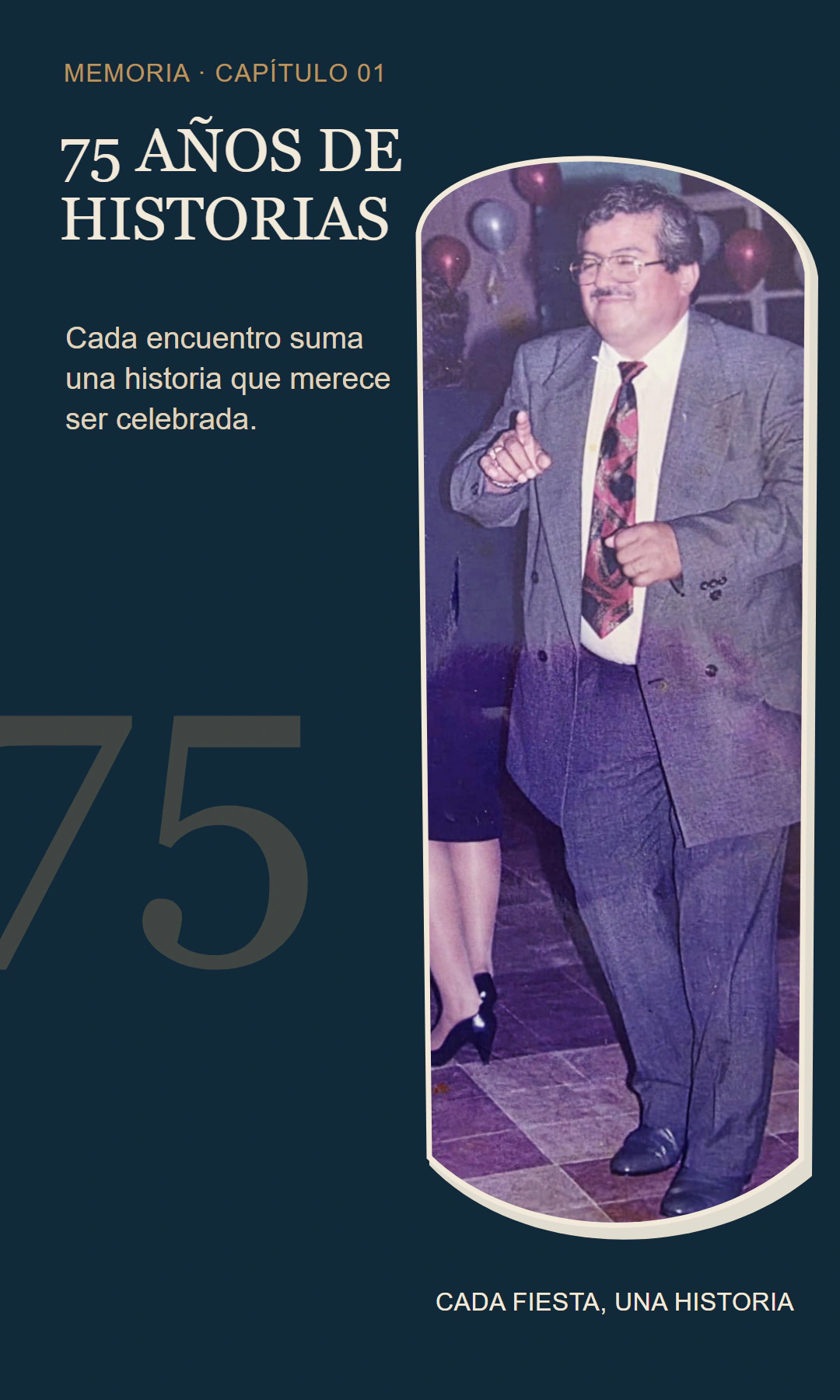 Memoria, capítulo 01. 75 años de historias. Cada encuentro suma una historia que merece ser celebrada. Cada fiesta, una historia.